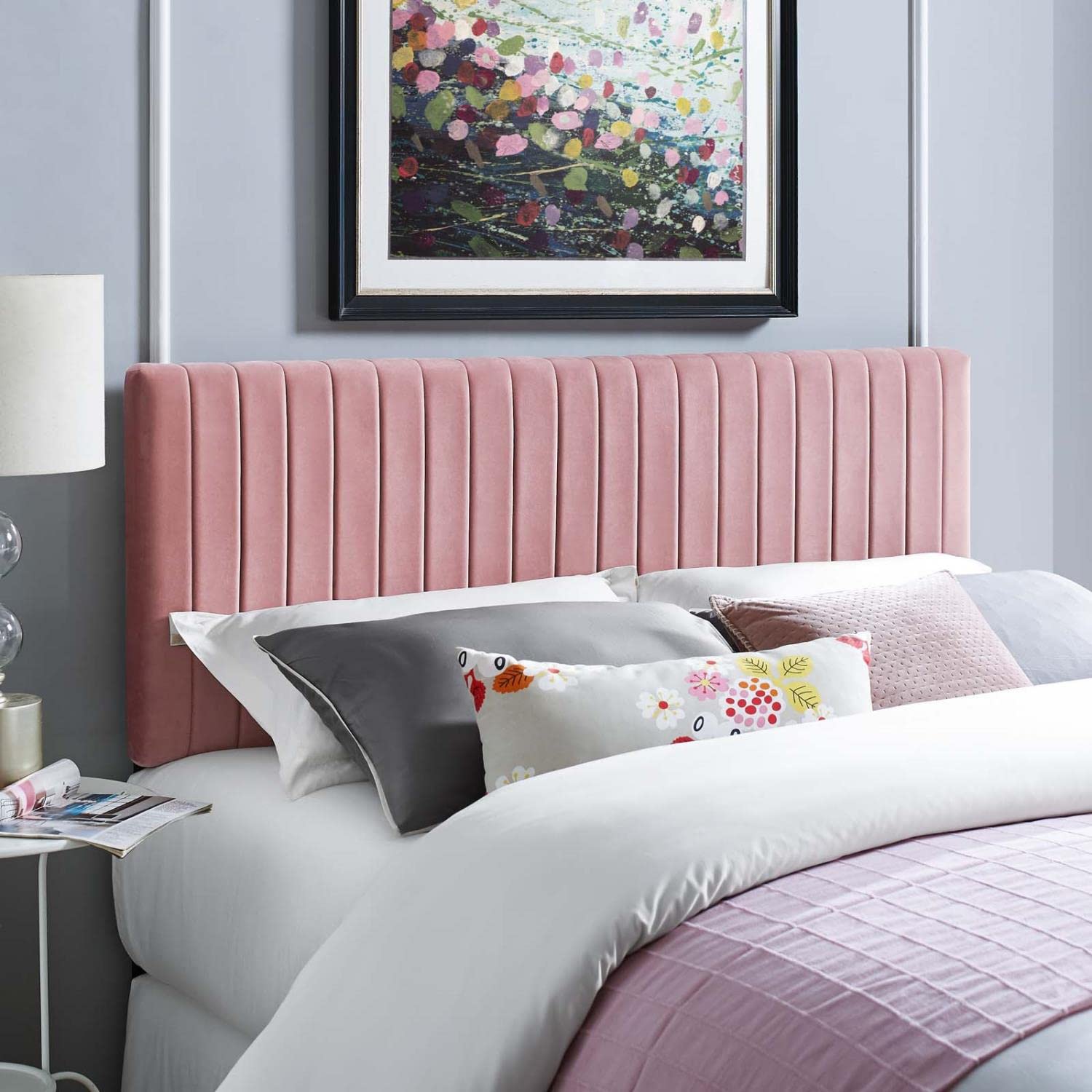 headboards | CasaFoyer Keira King/California King Headboard | Luxurious Velvet | Stain-Resistant | Solid Wood Construction | Dense Foam Padding | casafoyer.myshopify.com