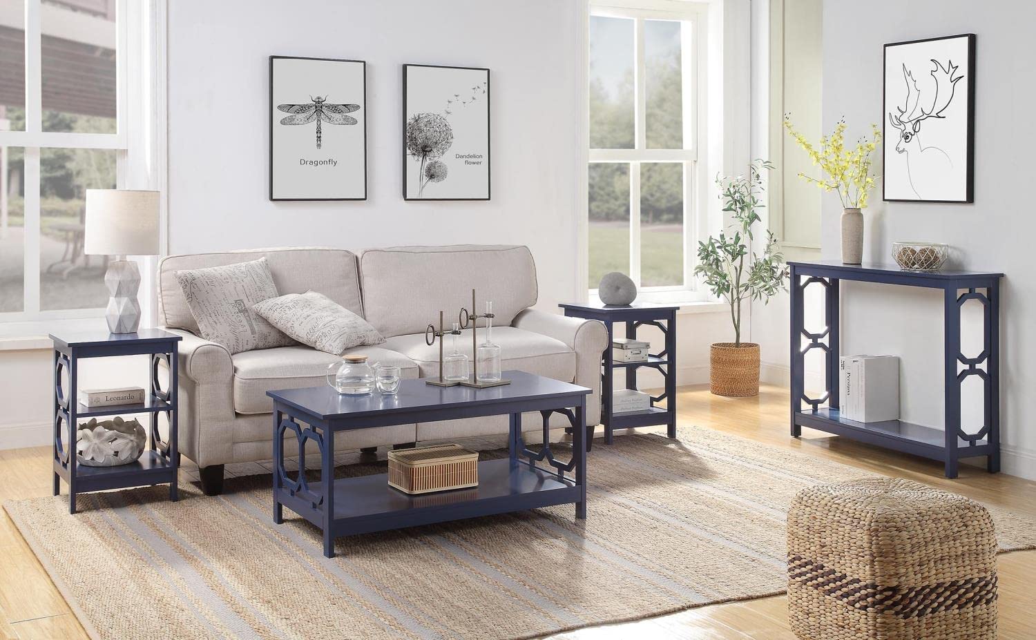 TABLE | Ergode Omega Console Table with Shelf | Sleek & Contemporary Design | Ample Display Space | Easy to Maintain | Hidden Storage | Easy Assembly | casafoyer.myshopify.com