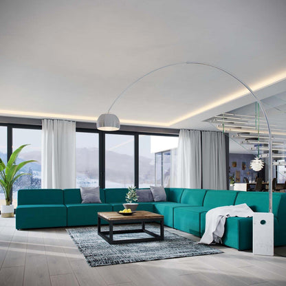 kitchen and dining room sets | CasaFoyer Mingle | 7-Piece Modular Sectional Sofa Set | Ultimate Comfort & Versatile Design | Teal | casafoyer.myshopify.com