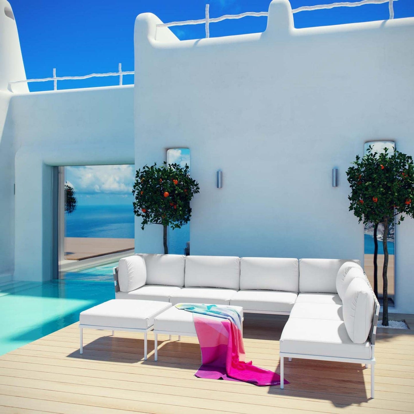 executive chairs | CasaFoyer Harmony Outdoor Patio Sectional Sofa Furniture Set | All-Weather Waterproof | Modern Design | Machine Washable Cushions | Tempered Glass Top Tables | casafoyer.myshopify.com