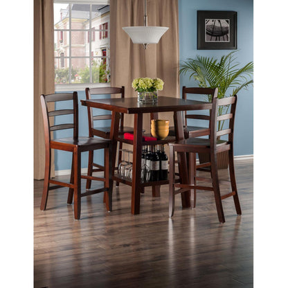 childrens table and chair sets | CasaFoyer Orlando High Table & Ladder Back Stool Set | Solid Wood | Antique Design | Ample Storage | Comfortable Seating | Versatile | Easy Assembly | casafoyer.myshopify.com