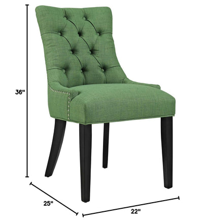 home office desk chairs | CasaFoyer Regent Dining Side Chair Set of 2 | Exquisite Nostalgic Design | Tufted Buttons | Nailhead Trim | Foam Cushioned Seat | Polyester Fabric | Non-Marking Foot Caps | Tapered Wood Legs | Green | casafoyer.myshopify.com