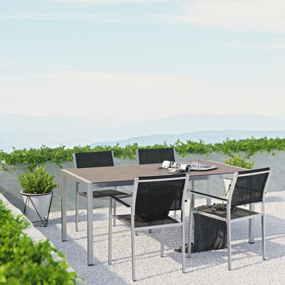 kitchen and dining room sets | CasaFoyer Shore Outdoor Patio Dining Furniture Set | Sturdy Aluminum Frame | Minimalist Design | 5 Piece Set | casafoyer.myshopify.com
