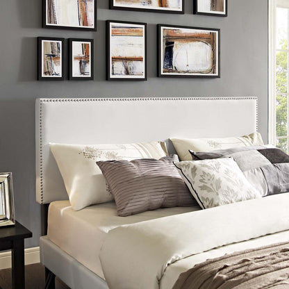 adjustable bed bases | CasaFoyer Macie Platform Bed | Solid Wood Frame | Vinyl Upholstery | Tapered Legs | Queen Size | White | casafoyer.myshopify.com