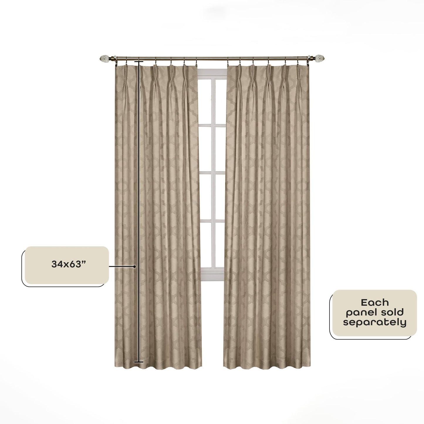 solar panels | CasaFoyer Opulent Embossed Velvet Blackout Curtain | Contemporary Pinch Pleat Design | Back Tab, Rod Pocket, Clip Rings | Maximum Light Blockage | Privacy & Cozy Ambiance | 34x63 | casafoyer.myshopify.com