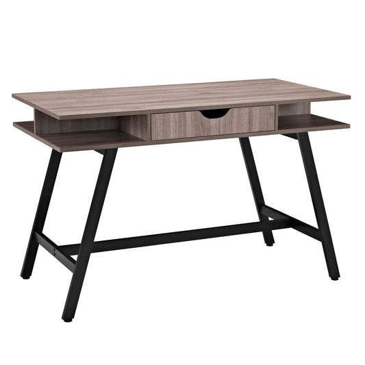 TABLE | Turnabout Desk | Modern Writing Table with Storage | Natural Wood Grain Finish | Adjustable Foot Glides | casafoyer.myshopify.com