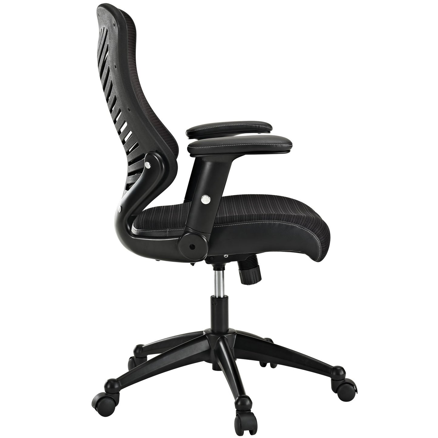 home office desk chairs | CasaFoyer Clutch Office Chair | Ultimate Comfort & Style | Form-Fitting Design | Plush Waterfall Seat | Ergonomic Mesh Back | Lumbar Support | Curved Seat | Ideal for Taller Individuals | Black Mesh Back & Leatherette Seat | casafoyer.myshopify.com