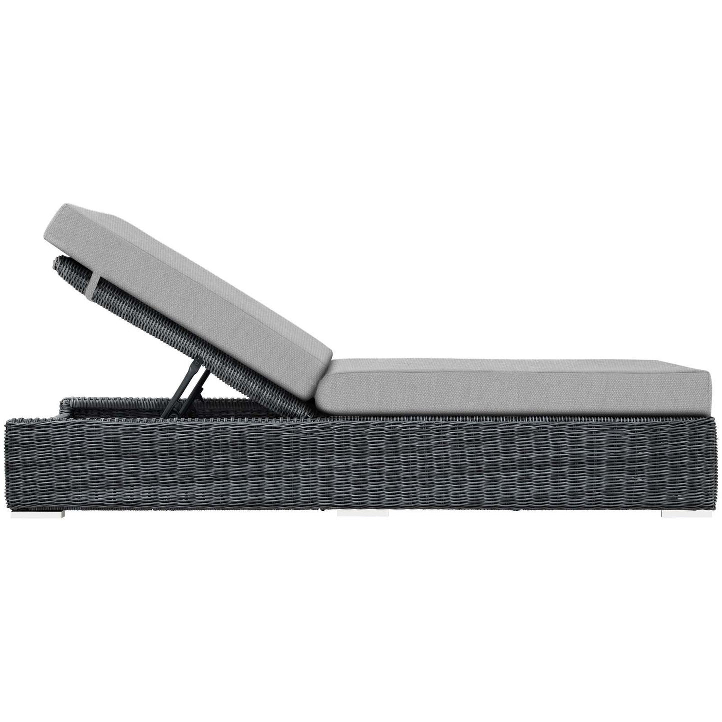 home office desk chairs | CasaFoyer Summon Outdoor Patio Chaise Lounge | Two-Tone Rattan Weave | Sunbrella Cushions | Durable & Stylish | Patio, Backyard, Poolside | UV Protected | Powder-Coated Aluminum Frame | 1 Lounge | casafoyer.myshopify.com