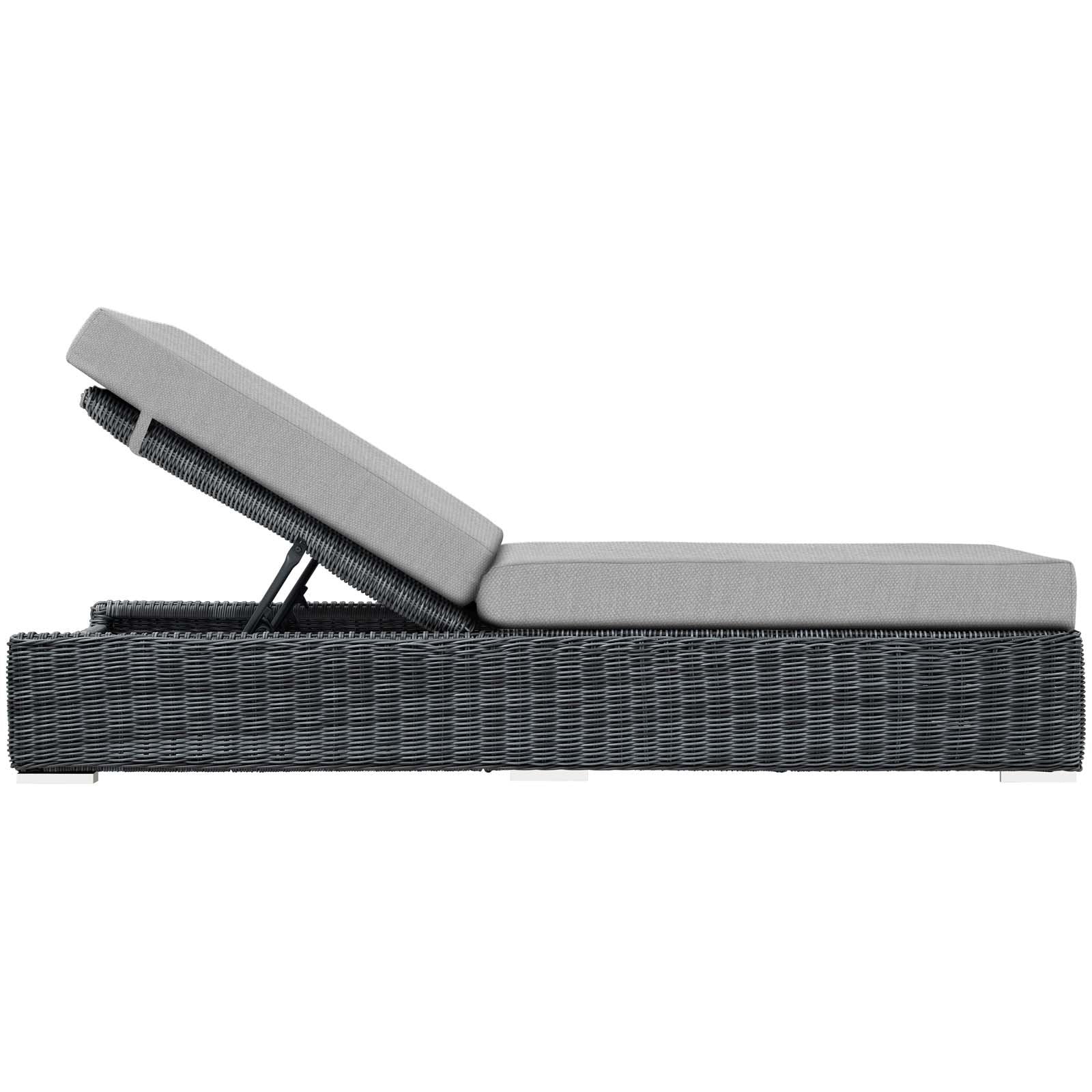 home office desk chairs | CasaFoyer Summon Outdoor Patio Chaise Lounge | Two-Tone Rattan Weave | Sunbrella Cushions | Durable & Stylish | Patio, Backyard, Poolside | UV Protected | Powder-Coated Aluminum Frame | 1 Lounge | casafoyer.myshopify.com
