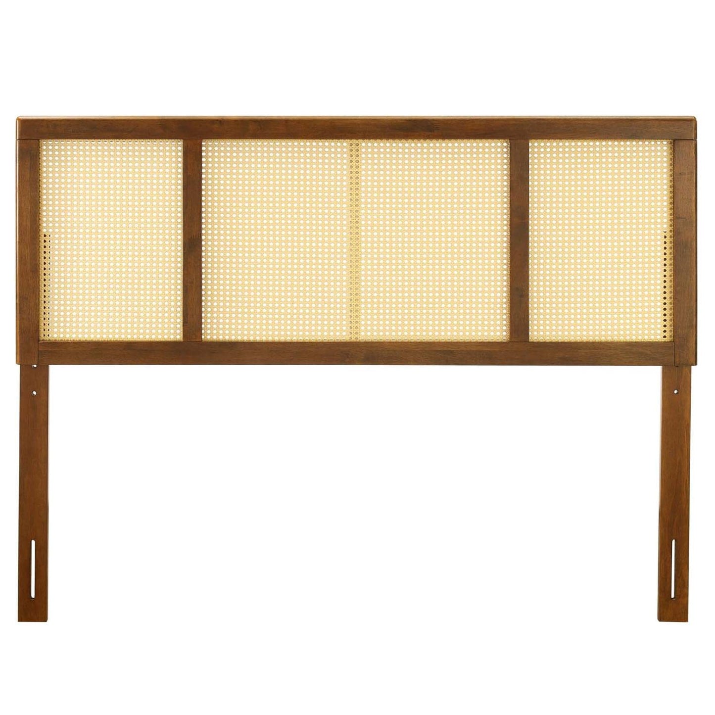 Bed | CasaFoyer Delmare Cane Woven Rattan Full Headboard | Tropical & Peaceful Atmosphere | Mid-Century Modern & Organic Aesthetic | Interchangeable with Billie & Margo Collections | Durable & Stylish | Assembly Required | casafoyer.myshopify.com