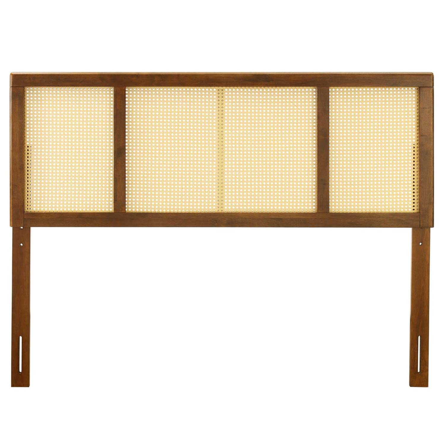 Bed | CasaFoyer Delmare Cane Woven Rattan Full Headboard | Tropical & Peaceful Atmosphere | Mid-Century Modern & Organic Aesthetic | Interchangeable with Billie & Margo Collections | Durable & Stylish | Assembly Required | casafoyer.myshopify.com