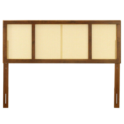 Bed | CasaFoyer Delmare Cane Woven Rattan Full Headboard | Tropical & Peaceful Atmosphere | Mid-Century Modern & Organic Aesthetic | Interchangeable with Billie & Margo Collections | Durable & Stylish | Assembly Required | casafoyer.myshopify.com