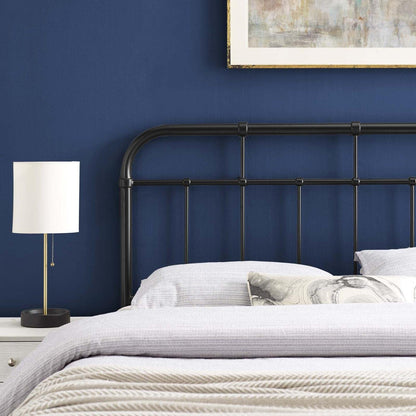 Bed | CasaFoyer Alessia Full Metal Headboard | Contemporary Farmhouse Design | Durable Iron Construction | Height-Adjustable | Compatible with Full Bed Frames | casafoyer.myshopify.com