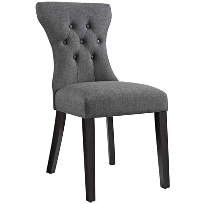 home office desk chairs | CasaFoyer Silhouette Button Tufted Tapered Back Fabric Upholstered Dining Side Chair Set | Elegant & Sophisticated | Comfortable & Stylish | Solid Wood Frame | Set of 2 | casafoyer.myshopify.com