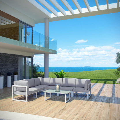 Patio Furniture Sets | Fortuna Outdoor Patio Collection | 9-Piece Sectional Sofa Set | Modern Design | Durable Aluminum Frame | All-Weather Cushions | Perfect for Contemporary Outdoor Spaces | casafoyer.myshopify.com