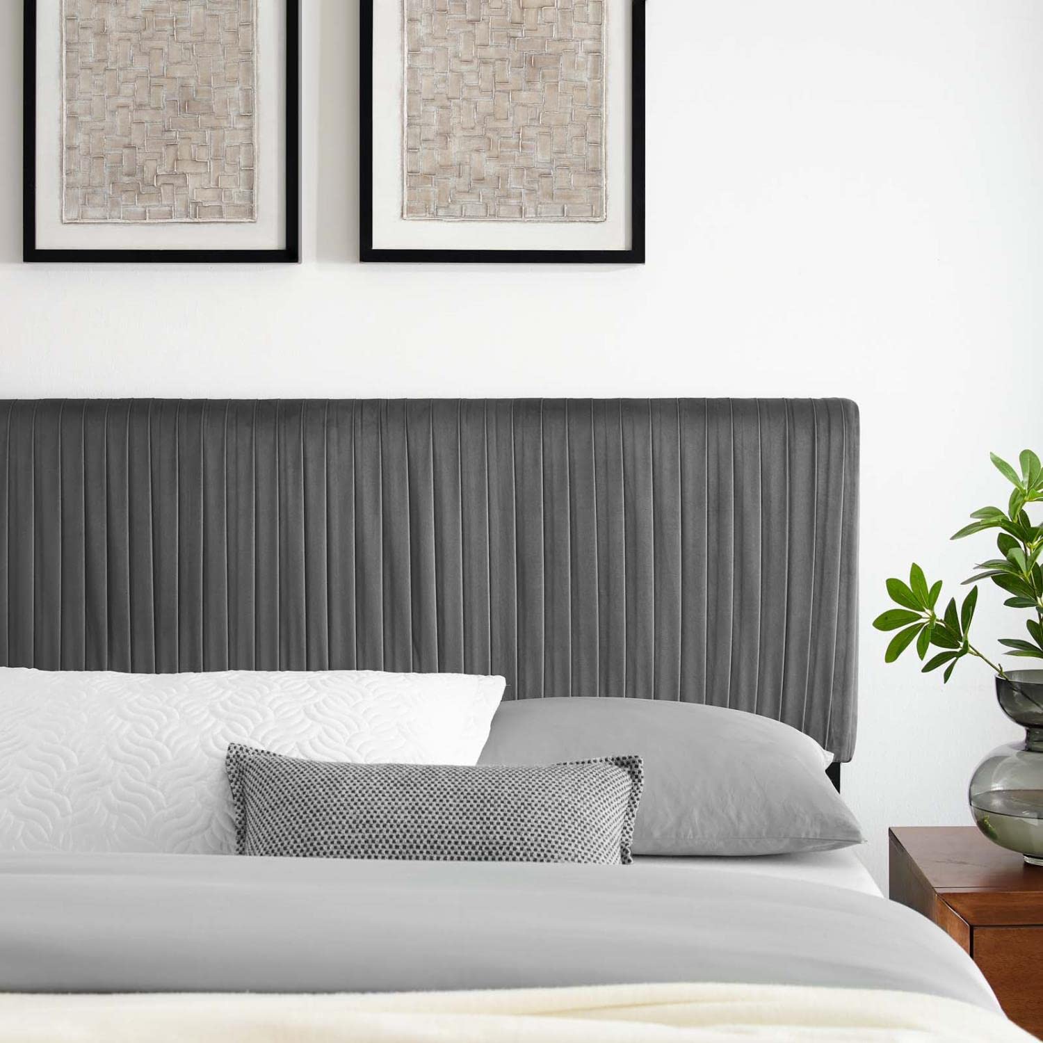 headboards | CasaFoyer Eloise Channel Tufted Performance Velvet Full/Queen Headboard | Vintage Modern Elegance | Art Deco Style | Adjustable Height | Stain-Resistant Upholstery | casafoyer.myshopify.com