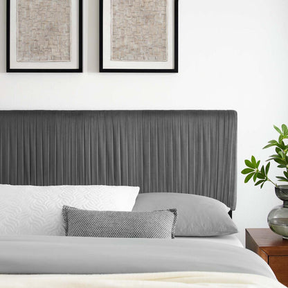 headboards | CasaFoyer Eloise Channel Tufted Performance Velvet Full/Queen Headboard | Vintage Modern Elegance | Art Deco Style | Adjustable Height | Stain-Resistant Upholstery | casafoyer.myshopify.com