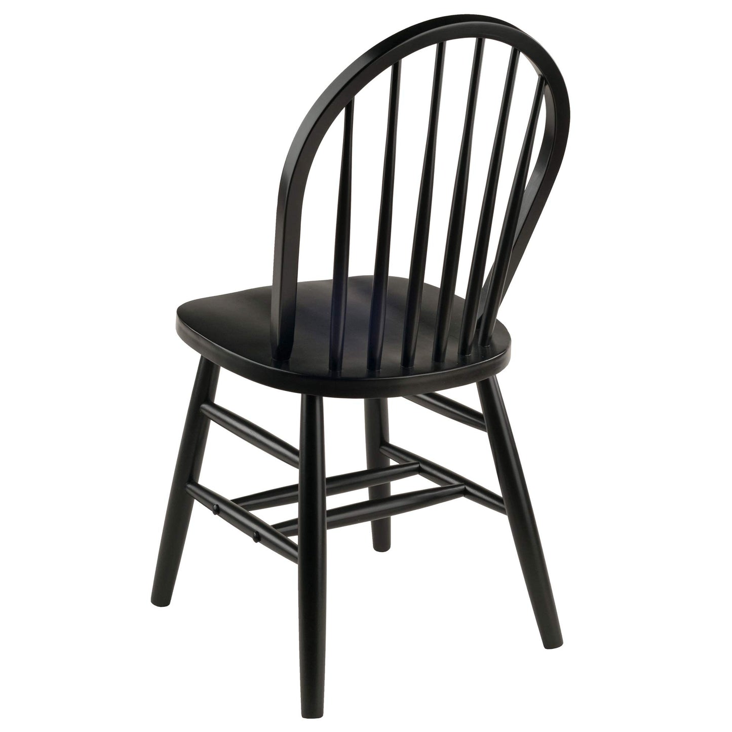 home office desk chairs | CasaFoyer  Wood Windsor Chairs | 2-Piece Set | Classic Design | Walnut Finish | Wide Contoured Seats | High Seat-Back | Double Crossbar Legs | Sturdy & Stylish | casafoyer.myshopify.com