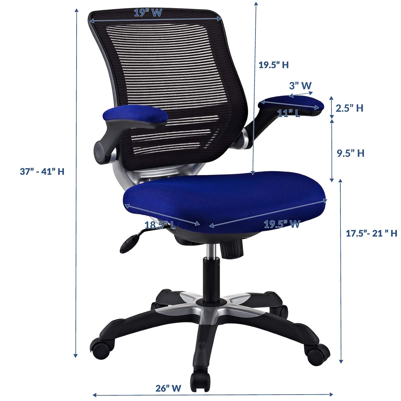 home office desk chairs | CasaFoyer Edge Ergonomic Office Chair | Ultimate Comfort & Functionality | Mesh Fabric Seat | Blue | casafoyer.myshopify.com