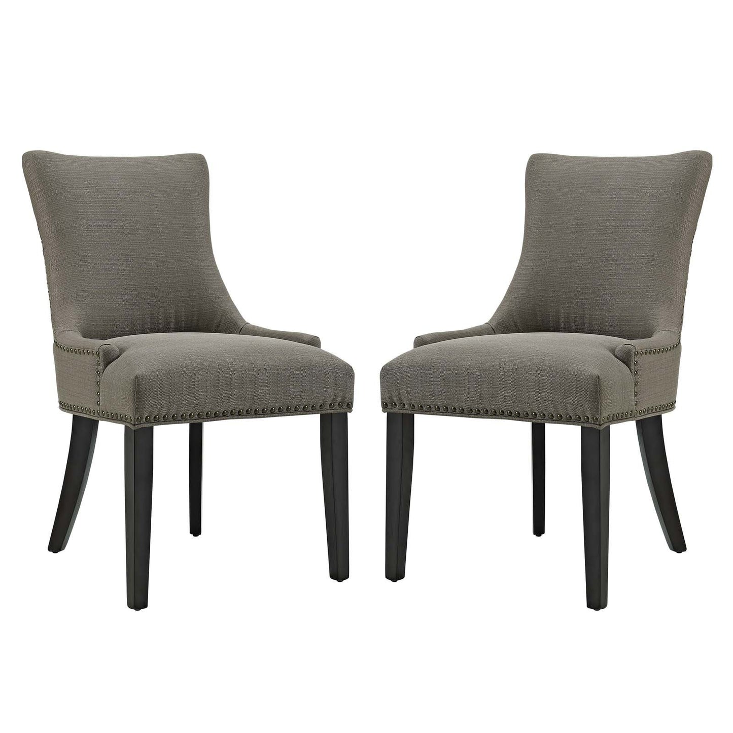 home office desk chairs | CasaFoyer Marquis Dining Side Chair Set of 2 | Stylish Hourglass Back | Nailhead Trim | Non-Marking Foot Caps | Tapered Wood Legs | Padded Seat | Premium Polyester Fabric | Versatile for Modern & Traditional Dining Rooms | casafoyer.myshopify.com