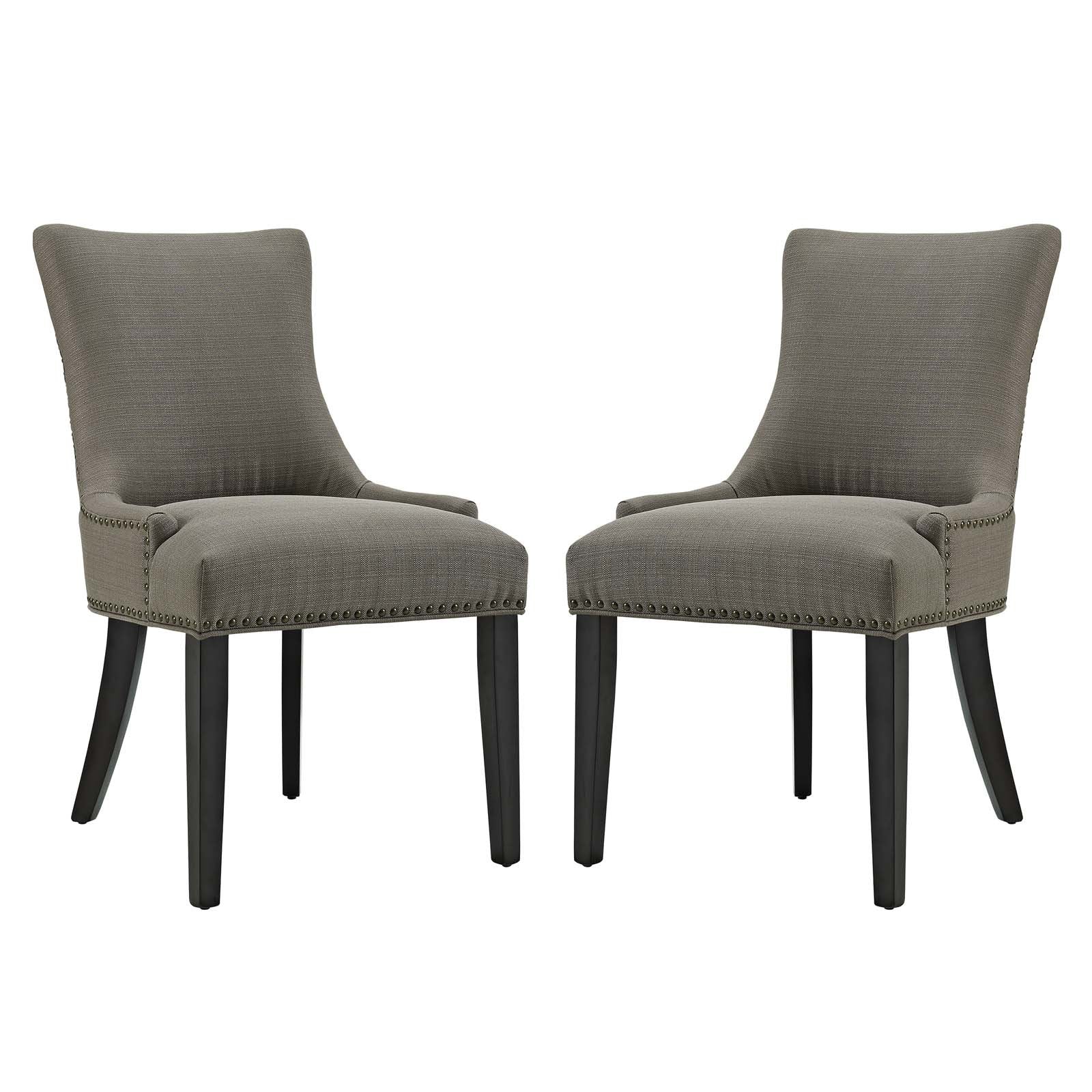home office desk chairs | CasaFoyer Marquis Dining Side Chair Set of 2 | Stylish Hourglass Back | Nailhead Trim | Non-Marking Foot Caps | Tapered Wood Legs | Padded Seat | Premium Polyester Fabric | Versatile for Modern & Traditional Dining Rooms | casafoyer.myshopify.com