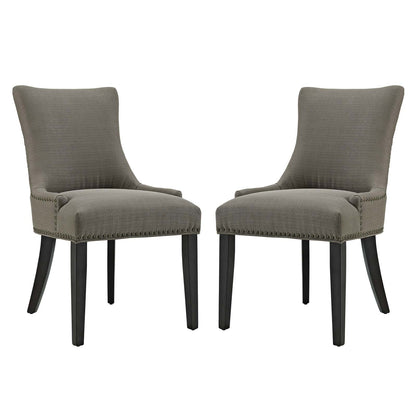 home office desk chairs | CasaFoyer Marquis Dining Side Chair Set of 2 | Stylish Hourglass Back | Nailhead Trim | Non-Marking Foot Caps | Tapered Wood Legs | Padded Seat | Premium Polyester Fabric | Versatile for Modern & Traditional Dining Rooms | casafoyer.myshopify.com