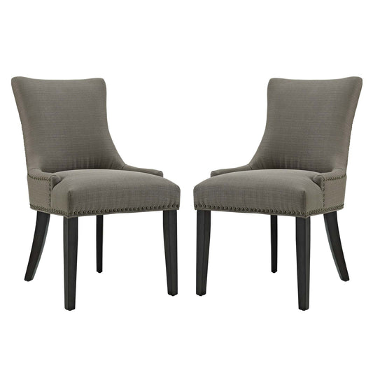 home office desk chairs | CasaFoyer Marquis Dining Side Chair Set of 2 | Stylish Hourglass Back | Nailhead Trim | Non-Marking Foot Caps | Tapered Wood Legs | Padded Seat | Premium Polyester Fabric | Versatile for Modern & Traditional Dining Rooms | casafoyer.myshopify.com