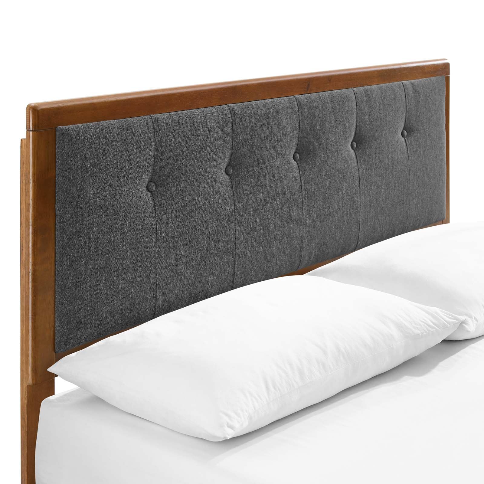 Bed | CasaFoyer Willow Tufted Wood Full Platform Bed | Mid-Century Design | Upholstered Headboard | Wood Frame | Durable Construction | No Box Spring Needed | Easy Assembly | 601 lbs Weight Capacity | casafoyer.myshopify.com