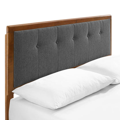 Bed | CasaFoyer Willow Tufted Wood Full Platform Bed | Mid-Century Design | Upholstered Headboard | Wood Frame | Durable Construction | No Box Spring Needed | Easy Assembly | 601 lbs Weight Capacity | casafoyer.myshopify.com