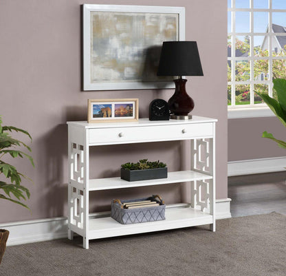 TABLE | Ergode Town Square 1 Drawer Console Table with Shelves | Versatile & Chic | Durable Particle Board | Multiple Finishes | Easy to Maintain | Stylish Addition to Any Room | casafoyer.myshopify.com