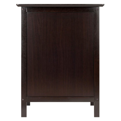 TABLE | Ergode  Wood Blair Accent Table | Versatile End Table, Nightstand, Printer Stand | Ample Storage | Solid & Composite Wood | Dark Coffee Finish | Compact Size | Easy Assembly | 18.9W x 14.9D x 25H | casafoyer.myshopify.com
