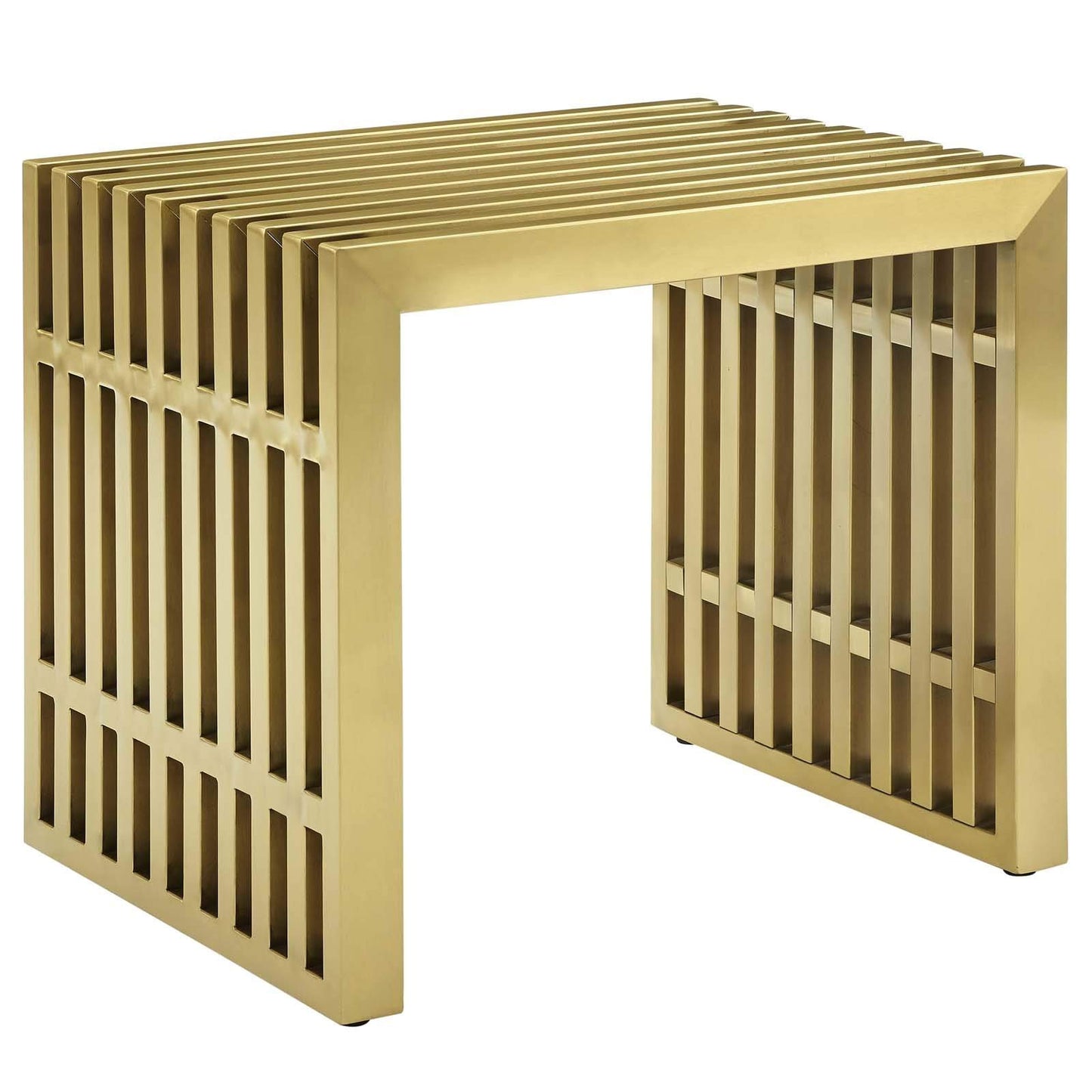 coffee tables | Ergode Gridiron Tubular Stainless Steel Bench | Sleek Gold-Colored Design | Transcending Boundaries | Perfect for Reception, Living, and Lounge Areas | Fully Assembled | casafoyer.myshopify.com