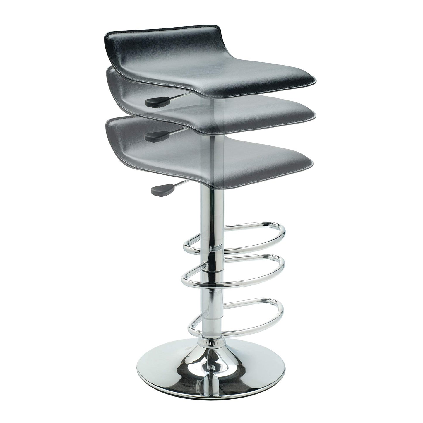 STOOL_SEATING | CasaFoyer  Wood Spectrum Adjustable Swivel Stool | Sleek & Modern | PVC Seat | Chrome-Plated Steel Base | Adjustable Height & 360 Swivel | Perfect for Kitchen or Home Bar | casafoyer.myshopify.com
