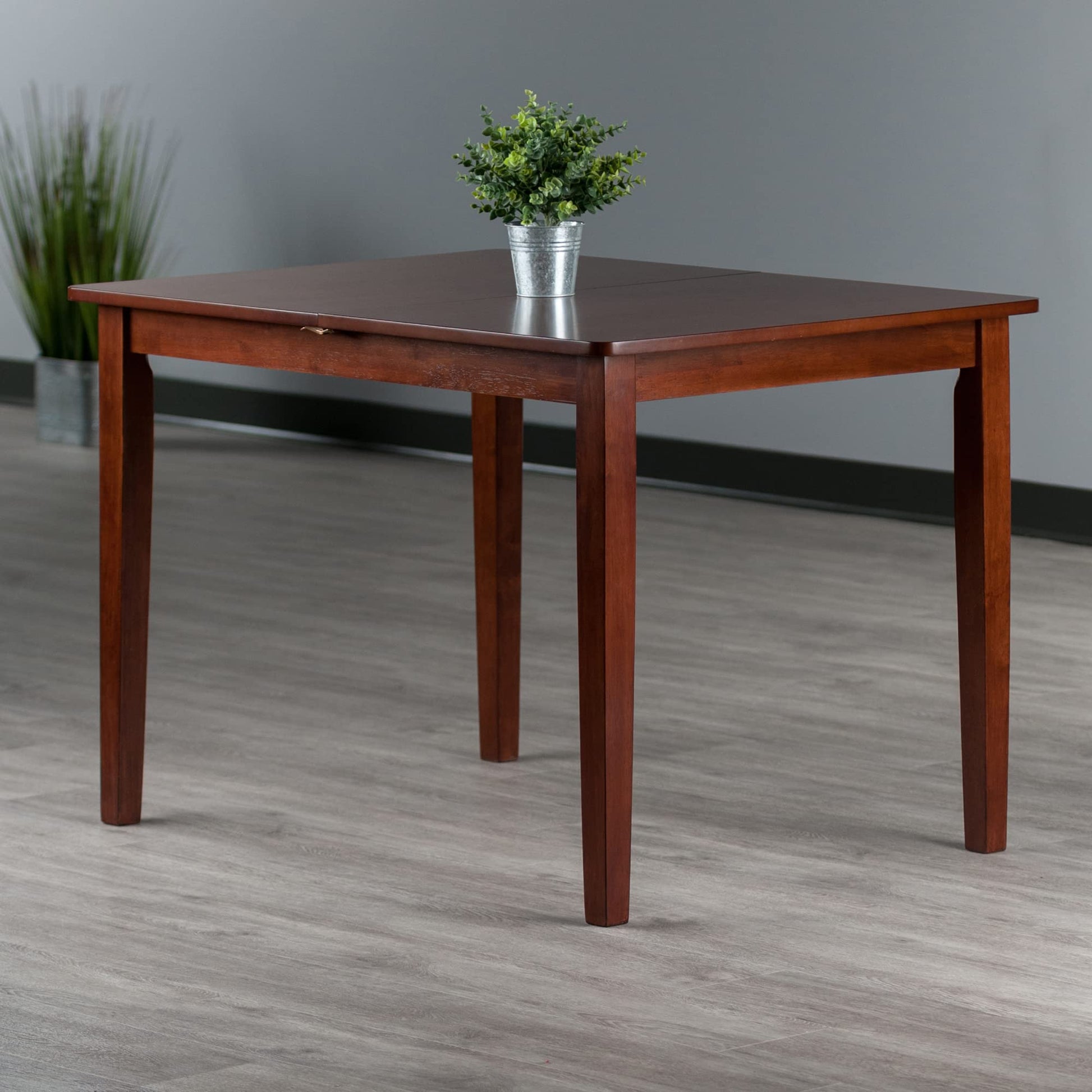 Dining Table | CasaFoyer Darren Dining Table | Solid Wood | Walnut Finish | Seats 6 | Self-Storing Butterfly Leaf | Beveled Edges | Easy Assembly | casafoyer.myshopify.com