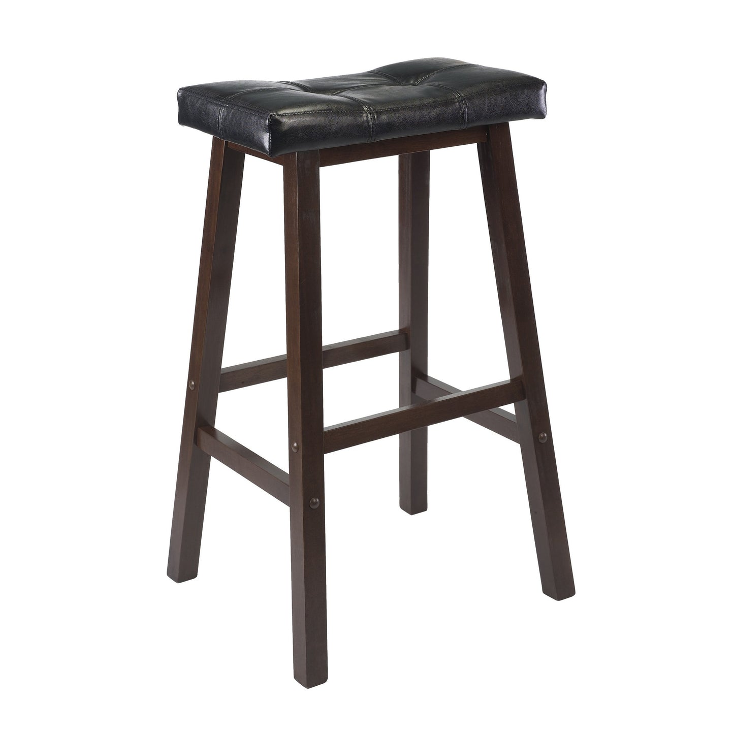 childrens table and chair sets | CasaFoyer Harrington Drop Leaf High Table Set | 2 Mona Stools | Walnut Finish | Black Faux Leather Seat | Ideal for Gatherings | Assembly Required | casafoyer.myshopify.com