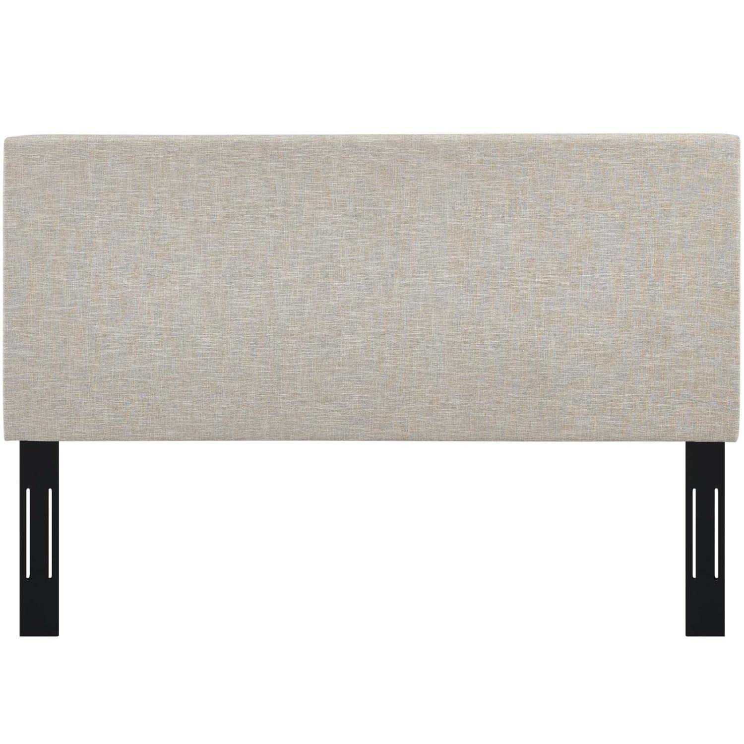Bed | CasaFoyer Claire King and Cali/California King Headboard | Luxurious Upholstered Linen Fabric | Adjustable Height | Beige | casafoyer.myshopify.com