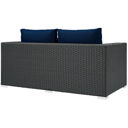 Patio Furniture Sets | Sojourn Outdoor Patio Loveseat | Sturdy & Versatile Seating | Sunbrella Fabric Cushions | UV Resistant | Powder-Coated Aluminum Frame | Ideal for Patio, Backyard, Poolside | casafoyer.myshopify.com