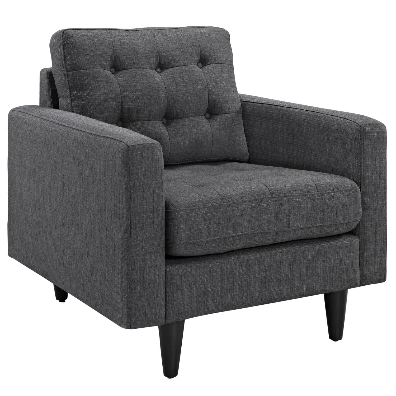 kitchen and dining room sets | CasaFoyer Empress Upholstered Armchair | Sofa Set - Exquisite Design | Tufted Buttons | Luxurious Cushions - Gray | casafoyer.myshopify.com