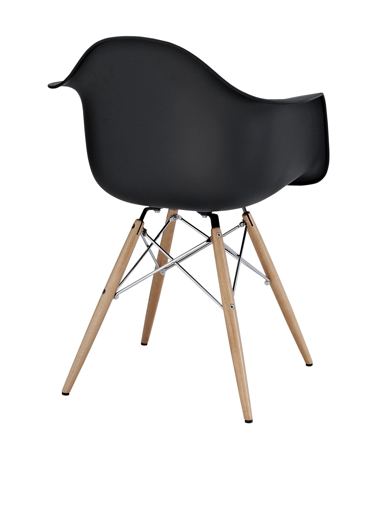 home office desk chairs | CasaFoyer Wood Pyramid Armchair Set of 4 | Molded Plastic Seat | Sturdy Solid Wood Base | Unique Pyramid Shape | Enhance Aesthetic Appeal | casafoyer.myshopify.com