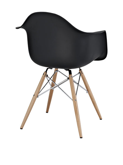 home office desk chairs | CasaFoyer Wood Pyramid Armchair Set of 4 | Molded Plastic Seat | Sturdy Solid Wood Base | Unique Pyramid Shape | Enhance Aesthetic Appeal | casafoyer.myshopify.com