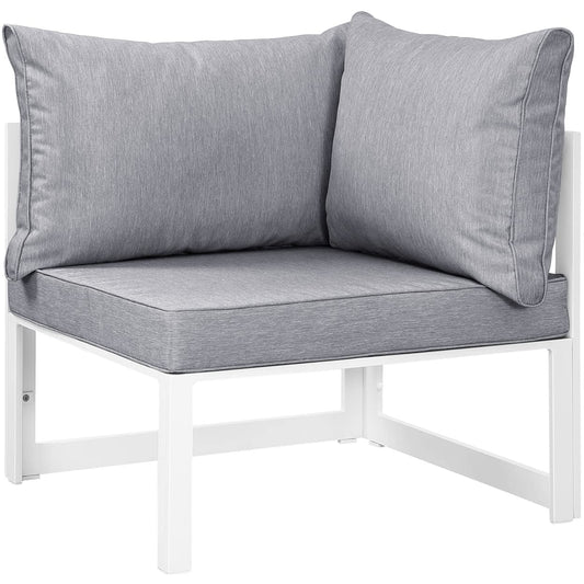 executive chairs | Fortuna Outdoor Patio Collection | Versatile Corner Sofa Chair | Engaging Conversations & Lasting Memories | Durable Aluminum Frame & All-Weather Cushions | Ideal for Contemporary Patios & Outdoor Lounge Settings | Includes 1 Fortuna Corner Armchair | casafoyer.myshopify.com