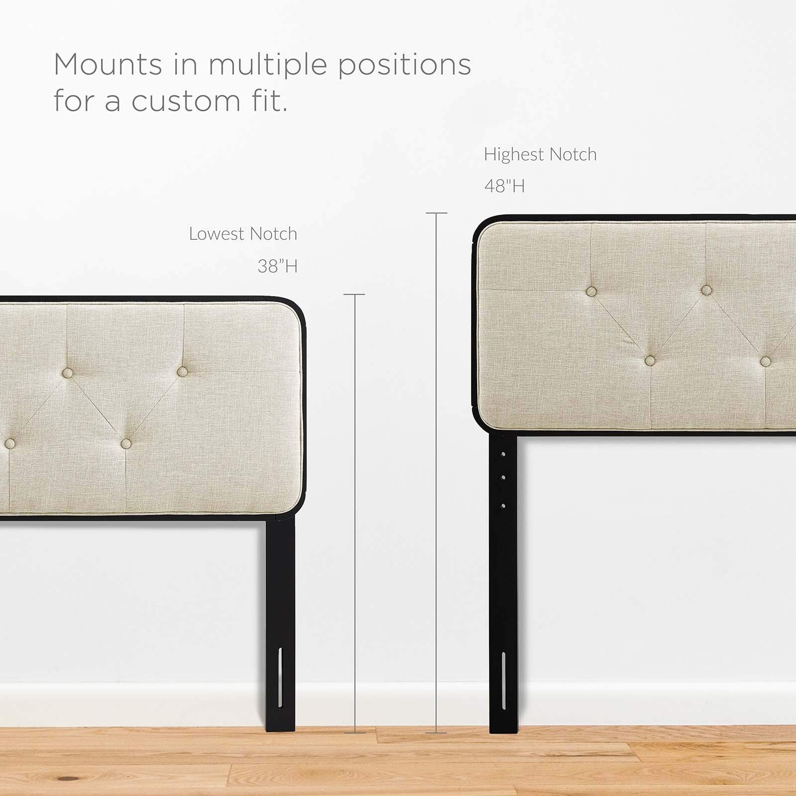bed frames | CasaFoyer Bridgette Tufted Wood King Platform Bed | Modern Retro Style | Button Tufted Headboard | Sturdy Wood Frame | No Box Spring Needed | Easy Assembly | Black Beige | casafoyer.myshopify.com
