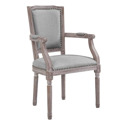 home office desk chairs | CasaFoyer Penchant Dining Armchair Set of 4 | Luxurious Elegance | Fluted Wood Frame | Plush Upholstery | Antique Copper Trim | Vintage French Look | 331lb Capacity | casafoyer.myshopify.com