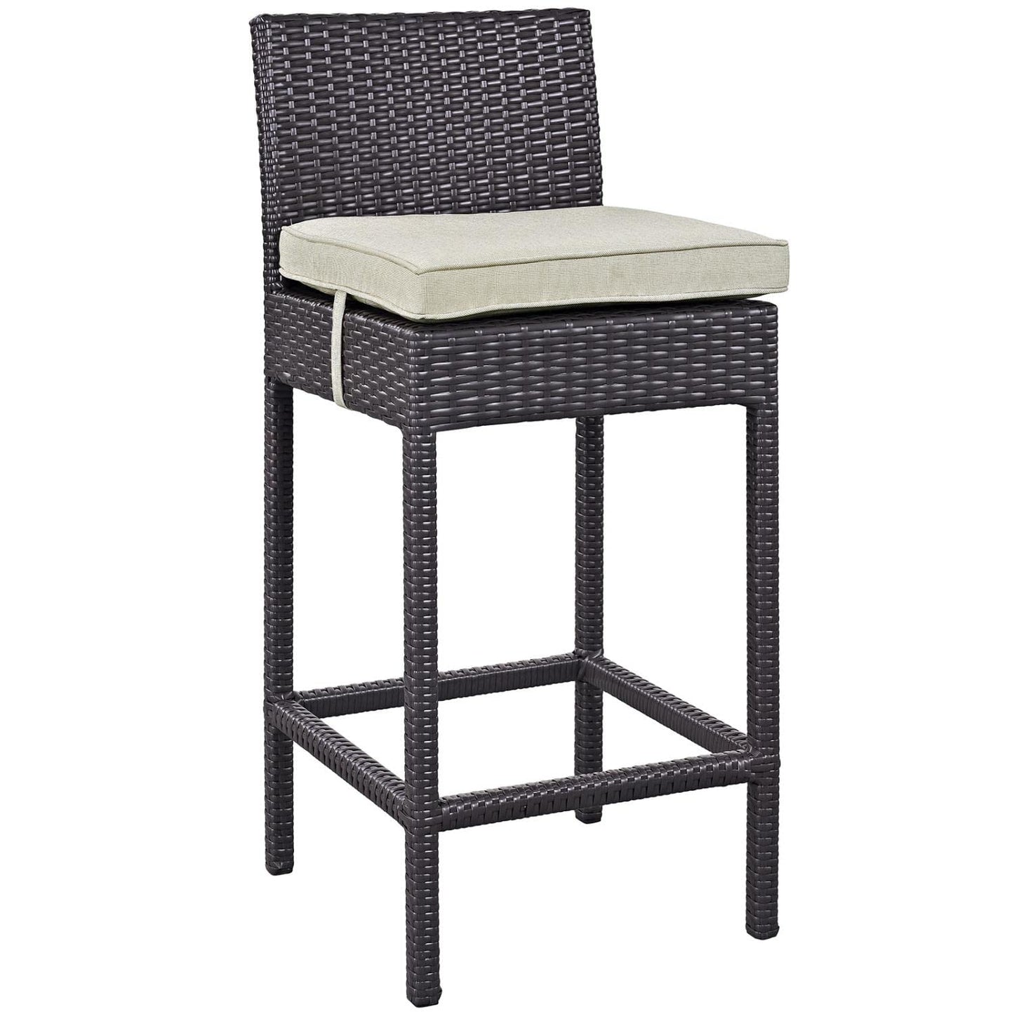 Chair | Convene Outdoor Bar Stool | Durable Rattan Weave | Weather-Resistant Cushions | Elevate Your Outdoor Space | Set Includes: One - Stir Patio Chair Bar Stool | casafoyer.myshopify.com