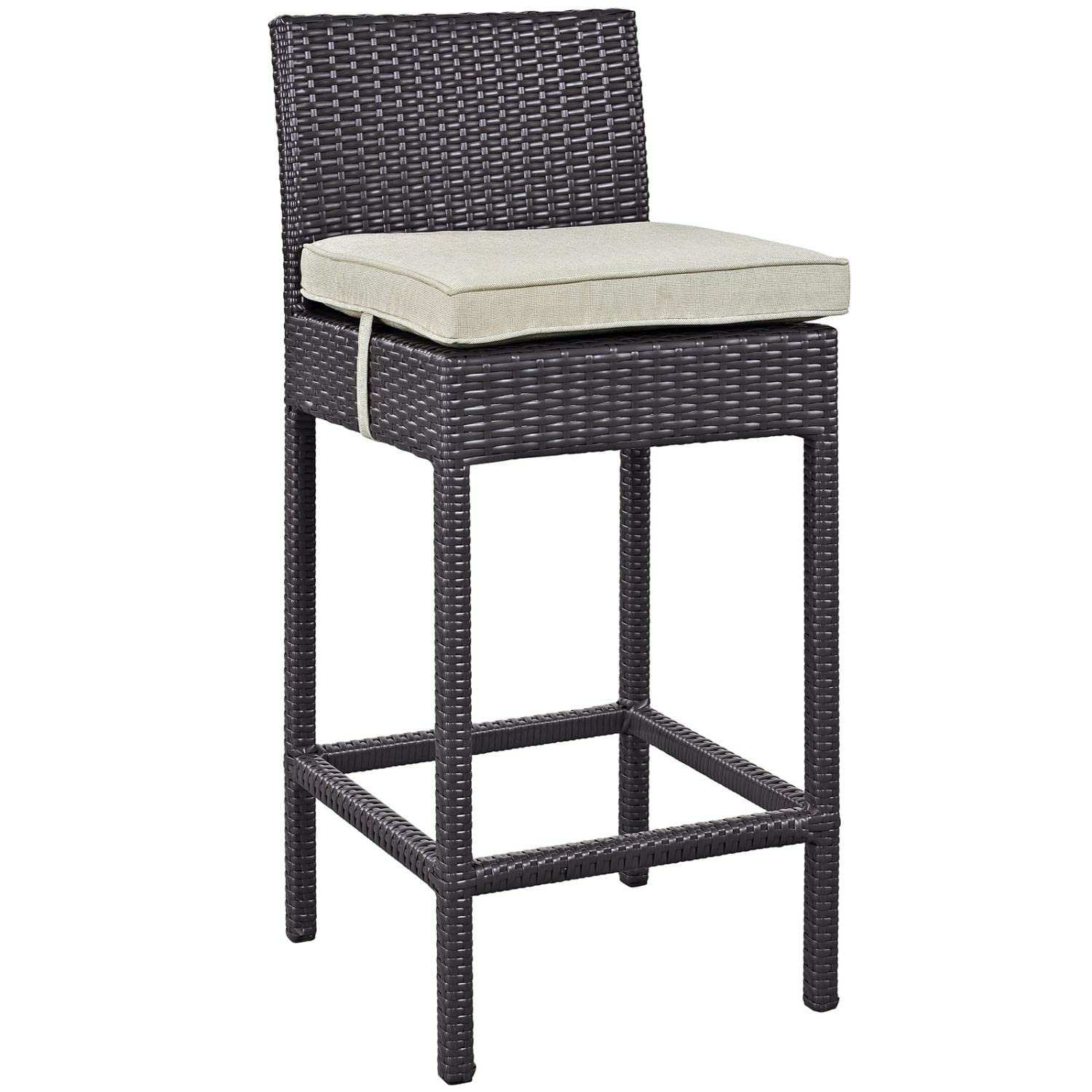 Chair | Convene Outdoor Bar Stool | Durable Rattan Weave | Weather-Resistant Cushions | Elevate Your Outdoor Space | Set Includes: One - Stir Patio Chair Bar Stool | casafoyer.myshopify.com