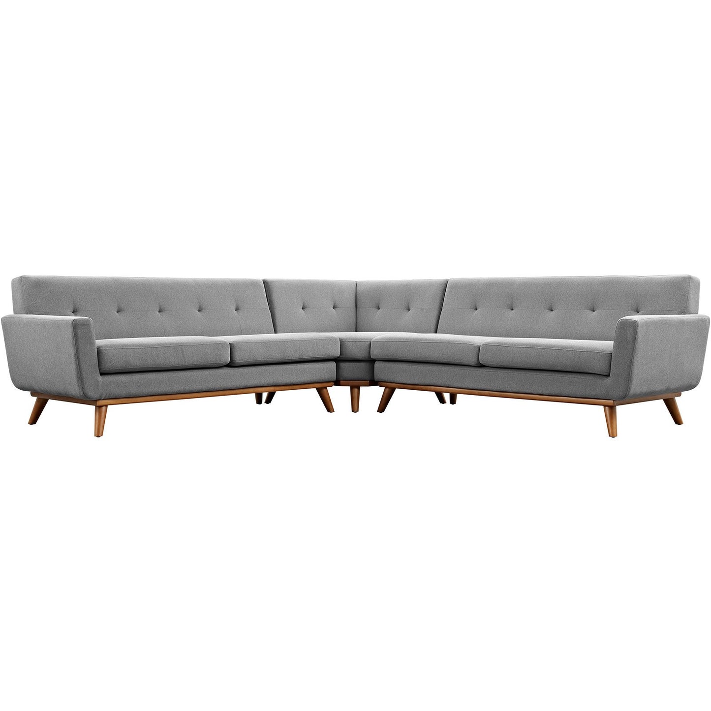 sofas | CasaFoyer Engage Living Room Set | Curved Design | Dual Cushions | Relaxation Space | Coffee & Brunch | Lively Conversations | Visually Appealing Buttons | Sturdy Rubberwood Legs | Includes Corner Sofa, Loveseats | casafoyer.myshopify.com