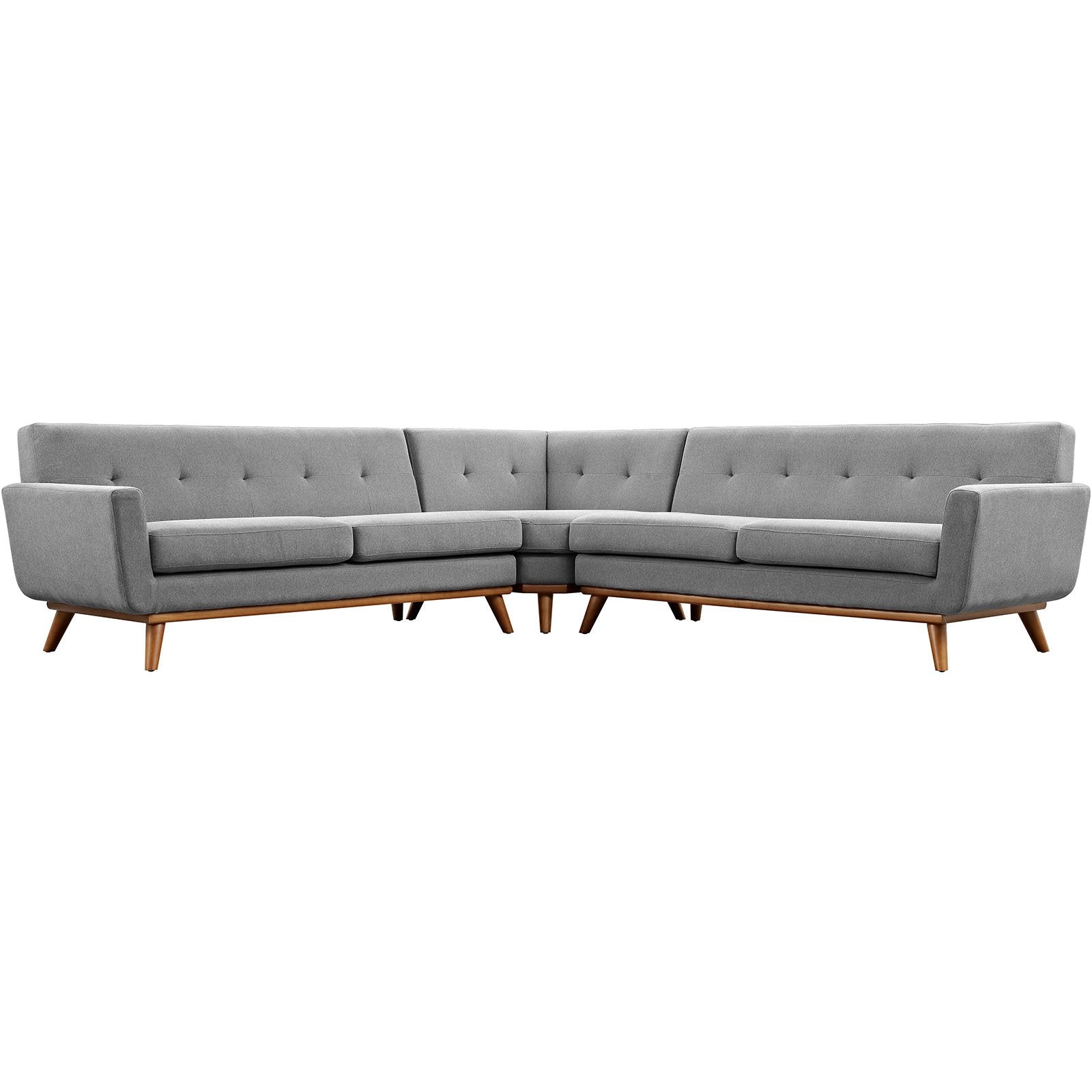 sofas | CasaFoyer Engage Living Room Set | Curved Design | Dual Cushions | Relaxation Space | Coffee & Brunch | Lively Conversations | Visually Appealing Buttons | Sturdy Rubberwood Legs | Includes Corner Sofa, Loveseats | casafoyer.myshopify.com