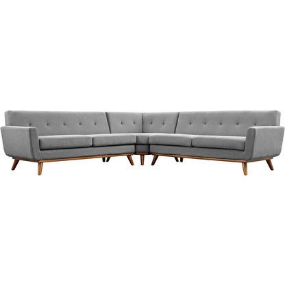sofas | CasaFoyer Engage Living Room Set | Curved Design | Dual Cushions | Relaxation Space | Coffee & Brunch | Lively Conversations | Visually Appealing Buttons | Sturdy Rubberwood Legs | Includes Corner Sofa, Loveseats | casafoyer.myshopify.com