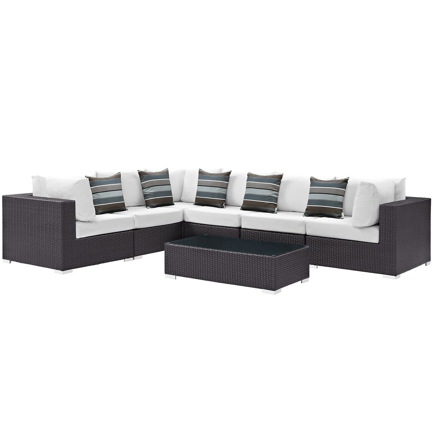 kitchen and dining room sets | CasaFoyer Convene Outdoor Sectional Set | Adjustable | Weather-Resistant | 7 Piece Patio Furniture | Pillows | Coffee Table | Armless & Corner Chairs | casafoyer.myshopify.com