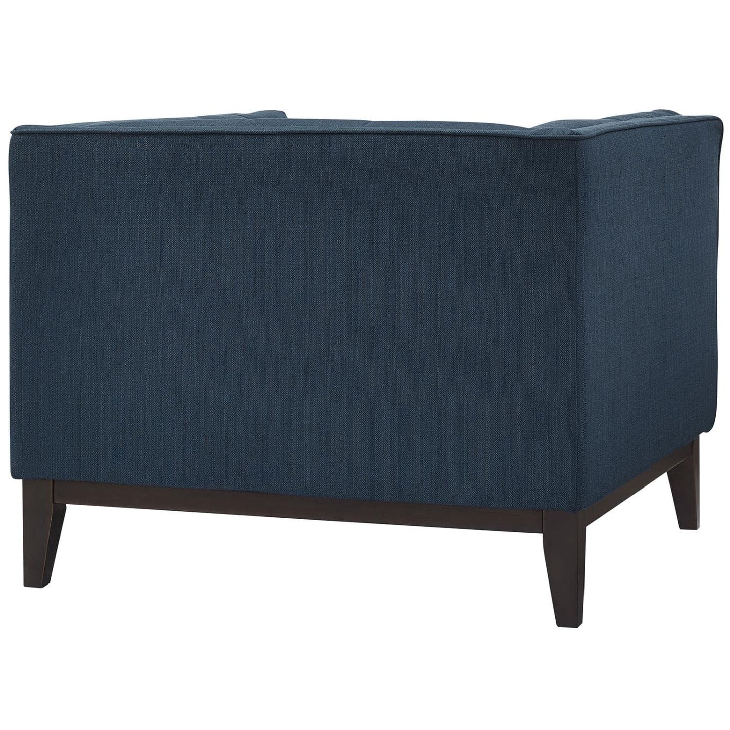 home office desk chairs | CasaFoyer Serve Armchair | Tufted Buttons | Polyester Upholstery | Comfortable Foam Cushioning | Walnut Stained Legs | Ideal for Living Rooms & Reception Areas | casafoyer.myshopify.com